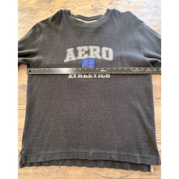 VTG Aeropostale Thermal Long Sleeve T-Shirt Mens L Gray  Graphic Print Y2K - Picture 5 of 6
